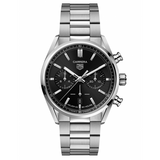 Tag Heuer Carrera Chronograph Black Dial Silver Steel Strap Watch for Men - CBN2010.BA0642 Authentic Buy Shop Now