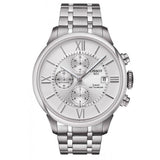 Tissot Chemin des Tourelles Automatic Chronograph White Dial Silver Steel Strap Watch for Men - T099.427.11.038.00 Authentic Buy Shop Now