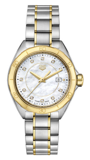 Tag Heuer Formula 1 Diamonds Mother of Pearl White Dial Two Tone Steel Strap Watch for Women - WBJ1421.BB0648 Authentic Buy Shop Now