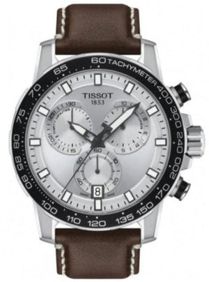 Tissot Supersport Chrono Silver Dial Brown Leather Strap Watch for Men - T125.617.16.031.00 Authentic Buy Shop Now