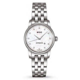 Mido Baroncelli Automatic Mother Of Pearl Dial Silver Steel Strap Watch For Women - M7600.4.69.1 Authentic Buy Shop Now