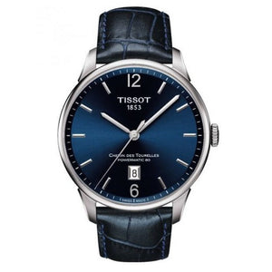 Tissot Chemin Des Tourelles Powermatic 80 Blue Dial Blue Leather Strap Watch for Men - T099.407.16.047.00 Authentic Buy Shop Now