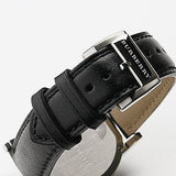 Burberry The City Silver Dial Black Leather Strap Watch for Women - BU9106 Authentic Buy Shop Now