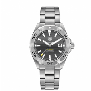 Tag Heuer Aquaracer Calibre 5 Grey Dial Silver Steel Strap Watch for Men - WBD2113.BA0928 Authentic Buy Shop Now