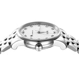 Mido Baroncelli III Automatic Diamonds White Dial Silver Steel Strap Watch For Women - M7600.4.66.1 Authentic Buy Shop Now