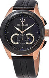 Maserati Traguardo 45mm Black Dial Watch Black Strap For Men - R8871612025 Authentic Buy Shop Now