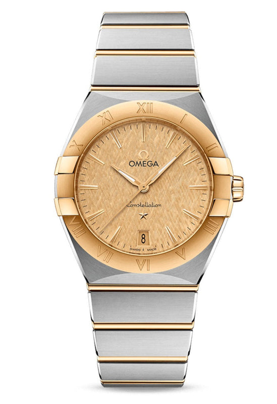 Omega Constellation Manhattan Yellow Dial Two Tone Steel Strap Watch for Women - 131.20.28.60.08.001 Authentic Buy Shop Now