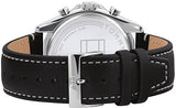 Tommy Hilfiger Parker Chronograph Quartz Grey Dial Black Leather Strap Watch For Men - 1791838 Authentic Buy Shop Now