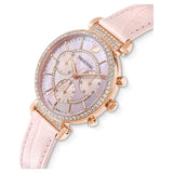 Swarovski Passage Chrono Pink Dial Pink Leather Strap Watch for Women - 5580352 Authentic Buy Shop Now