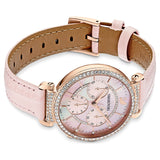 Swarovski Passage Chrono Pink Dial Pink Leather Strap Watch for Women - 5580352 Authentic Buy Shop Now