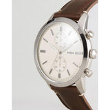 Fossil Townsman Chronograph White Dial Brown Leather Strap Watch for Men - FS5350 Authentic Buy Shop Now