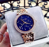 Michael Kors Darci Blue Dial Rose Gold Steel Strap Watch for Women - MK3728 Authentic Buy Shop Now