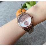 Michael Kors Lauryn Rose Gold Dial Brown Steel Strap Watch for Women - MK3757 Authentic Buy Shop Now