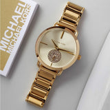 Michael Kors Portia Gold Dial Gold Steel Strap Watch for Women - MK3639 Authentic Buy Shop Now
