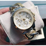 Michael Kors Runway White Dial Two Tone Steel Strap Watch for Women - MK3199 Authentic Buy Shop Now
