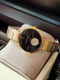 Michael Kors Portia Black Dial Gold Steel Strap Watch for Women - MK3788 Authentic Buy Shop Now