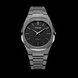 D1 Milano Ultra Thin Re-Gun Black Dial Gray Steel Strap Watch for Men - D1-UTBJ41 Authentic Buy Shop Now