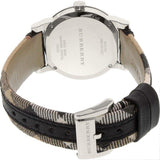 Burberry The City White Dial Black Haymarket Leather Strap Watch for Women - BU9150 Authentic Buy Shop Now