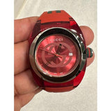 Gucci Sync XXL Quartz Red Dial Red Rubber Strap Unisex Watch - YA137103 Authentic Buy Shop Now