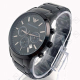Emporio Armani Classic Chronograph Black Dial Black Stainless Steel Strap Watch For Men - AR2453 Authentic Buy Shop Now