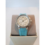 Michael Kors Sidney Multifunction Analog White Dial Turquoise Silicone Strap Watch For Women - MK7246 Authentic Buy Shop Now
