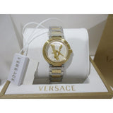 Versace Virtus Quartz White Dial Two Tone Steel Strap Watch For Women - VET300721 Authentic Buy Shop Now