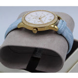 Michael Kors Tibby Multifunction White Dial Blue Leather Strap Watch For Women - MK2965 Authentic Buy Shop Now