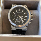 Michael Kors Dylan Chronograph Black Dial Black Rubber Strap Watch For Men - MK8903 Authentic Buy Shop Now