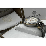 Versace Greca Sport Quartz White Dial Two Tone Steel Strap Watch For Men - VEZ300521 Authentic Buy Shop Now