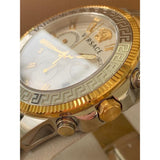 Versace Greca Action Chronograph Quartz Silver Dial Two Tone Steel Strap Watch for Men - VE3J00522 Authentic Buy Shop Now