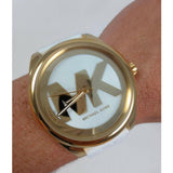 Michael Kors Janelle Three Hand Silver Dial White Rubber Strap Watch For Women - MK7141 Authentic Buy Shop Now