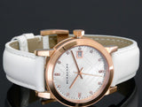 Burberry The City Diamonds White Dial White Leather Strap Watch for Women - BU9130 Authentic Buy Shop Now