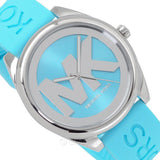 Michael Kors Janelle Quartz Blue Dial Blue Rubber Strap Watch For Women - MK7350 Authentic Buy Shop Now