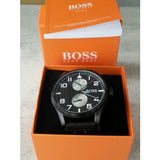Hugo Boss Aeroliner Maxx Quartz Black Dial Black Nylon Strap Watch For Men - HB1513086 Authentic Buy Shop Now