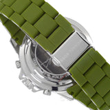 Michael Kors Everest Chronograph Black Dial Green Silicone Strap Watch For Men - MK8981 Authentic Buy Shop Now