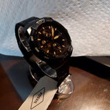 Fossil Bronson Chronograph Black Dial Black Steel Strap Watch for Men - FS5851 Authentic Buy Shop Now