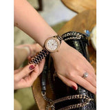 Bulova Crystal Collection Silver Dial Two Tone Steel Strap Watch for Women - 98N100 Authentic Buy Shop Now