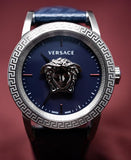 Versace Palazzo Empire Blue Dial Blue Leather Strap Watch for Men - VERD00118 Authentic Buy Shop Now