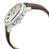 Fossil Grant Chronograph White Dial Brown Leather Strap Watch for Men - FS4735 Authentic Buy Shop Now