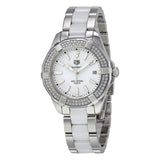 Tag Heuer Aquaracer Diamonds White Dial Two Tone Steel Strap Watch for Women - WAY131F.BA0914 Authentic Buy Shop Now