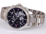 Tommy Hilfiger Henry Chronograph Black Dial Silver Steel Strap Watch For Men - 1710477 Authentic Buy Shop Now
