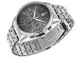 Tommy Hilfiger Kyle Chronograph Grey Dial Silver Steel Strap Watch for Men - 1791632 Authentic Buy Shop Now
