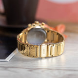 Guess Fusion Chronograph Gold Dial Gold Steel Strap Watch for Women - GW0552L2 Authentic Buy Shop Now