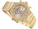 Guess Fusion Chronograph Gold Dial Gold Steel Strap Watch for Women - GW0552L2 Authentic Buy Shop Now