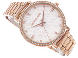 Michael Kors Pyper Three-Hand White Dial Rose Gold Steel Strap Watch For Women - MK4594 Authentic Buy Shop Now
