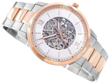 Fossil Neutra Automatic Skeleton White Dial Two Tone Steel Strap Watch for Men - ME3196 Authentic Buy Shop Now