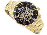 Guess Axle Multifunction Black Dial Gold Steel Strap Watch For Men - GW0488G2 Authentic Buy Shop Now