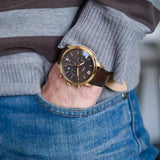 Fossil Neutra Chronograph Brown Dial Brown Leather Strap Watch for Men - FS5763 Authentic Buy Shop Now