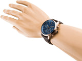 Hugo Boss Grand Prix Blue Dial Brown Leather Strap Watch for Men - 1513604 Authentic Buy Shop Now