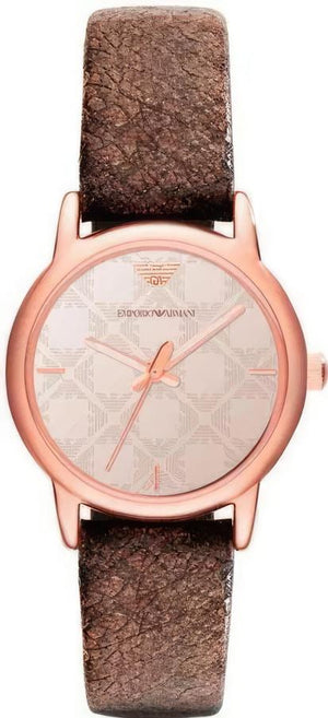 Emporio Armani Classic Analog Grey Dial Brown Leather Strap Watch For Men - AR1813 Authentic Buy Shop Now